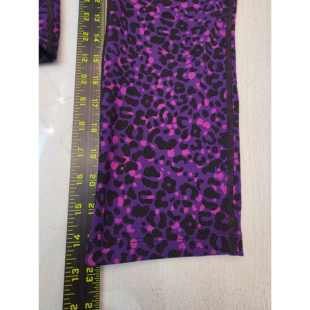 Nike Running Women's Dri-Fit Purple Pink Leopard Capri Leggings SZ Medium - Picture 8 of 8